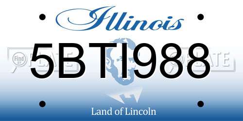 5BTI988 Illinois License Plate