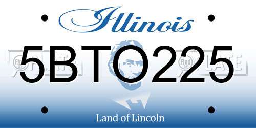 5BTO225 Illinois License Plate