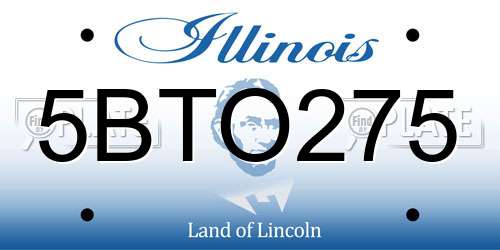 5BTO275 Illinois License Plate
