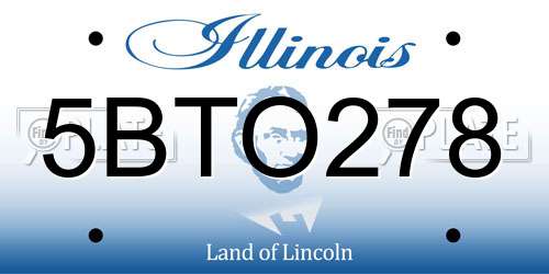 5BTO278 Illinois License Plate