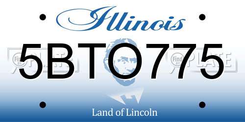 5BTO775 Illinois License Plate