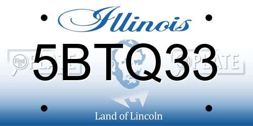 5BTQ33 Illinois License Plate