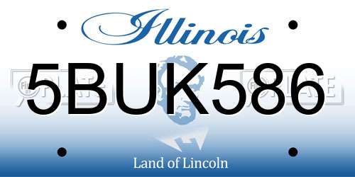 5BUK586 Illinois License Plate