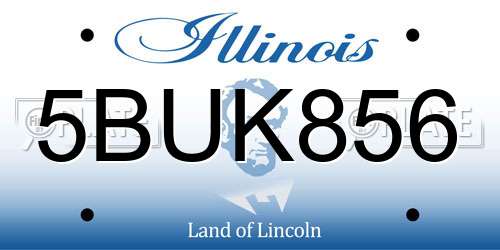 5BUK856 Illinois License Plate