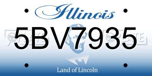 5BV7935 Illinois License Plate
