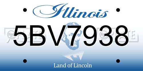 5BV7938 Illinois License Plate