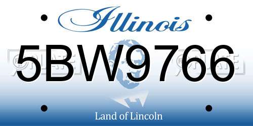 5BW9766 Illinois License Plate