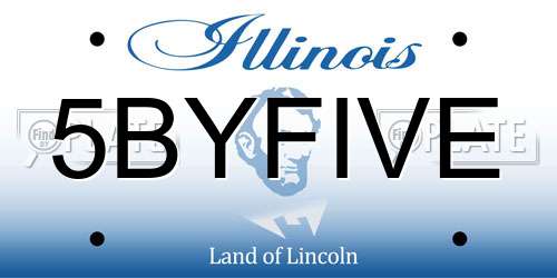 5BYFIVE Illinois License Plate