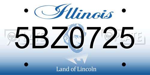 5BZ0725 Illinois License Plate