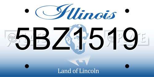 5BZ1519 Illinois License Plate