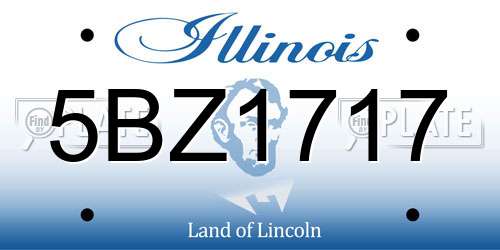5BZ1717 Illinois License Plate