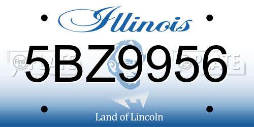 5BZ9956 Illinois License Plate