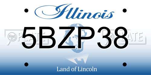 5BZP38 Illinois License Plate