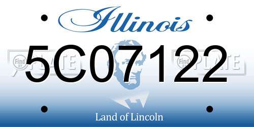 5C07122 Illinois License Plate