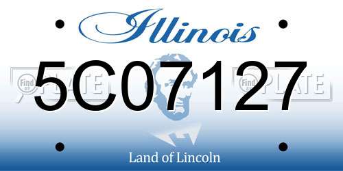 5C07127 Illinois License Plate