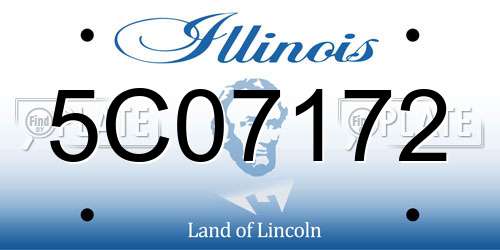 5C07172 Illinois License Plate