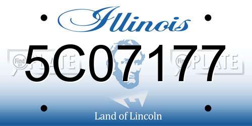 5C07177 Illinois License Plate