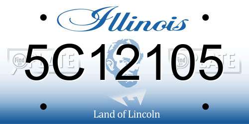 5C12105 Illinois License Plate