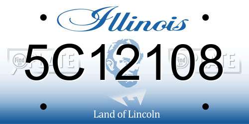 5C12108 Illinois License Plate