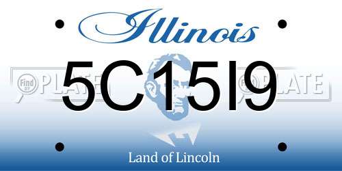 5C15I9 Illinois License Plate