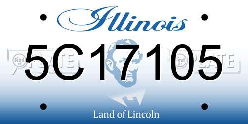 5C17105 Illinois License Plate