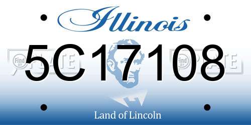 5C17108 Illinois License Plate