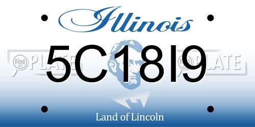 5C18I9 Illinois License Plate