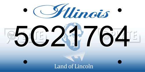 5C21764 Illinois License Plate