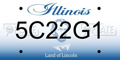 5C22G1 Illinois License Plate