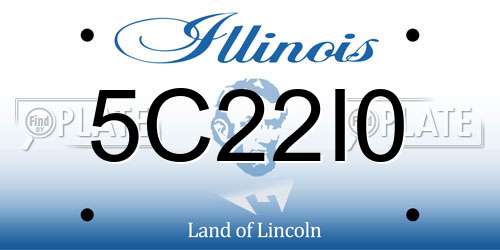 5C22I0 Illinois License Plate