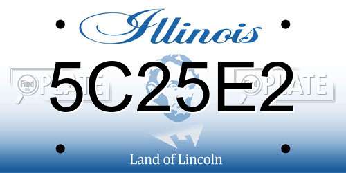 5C25E2 Illinois License Plate