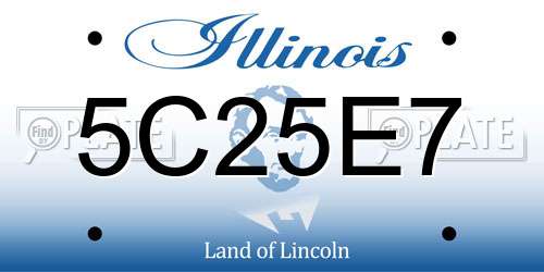 5C25E7 Illinois License Plate