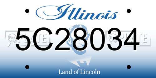 5C28034 Illinois License Plate