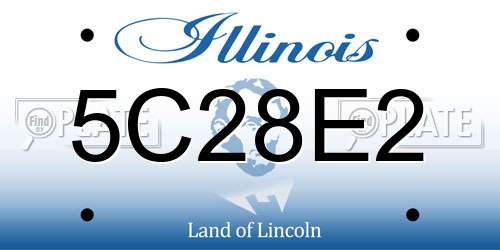 5C28E2 Illinois License Plate
