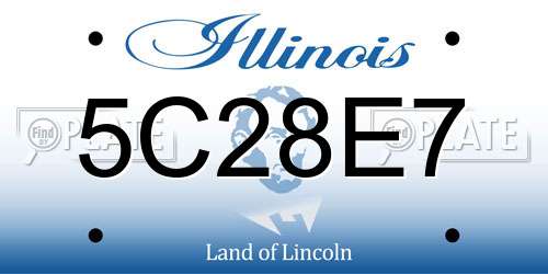 5C28E7 Illinois License Plate