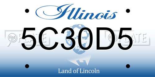5C30D5 Illinois License Plate