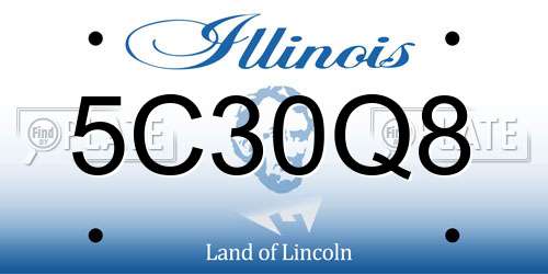 5C30Q8 Illinois License Plate