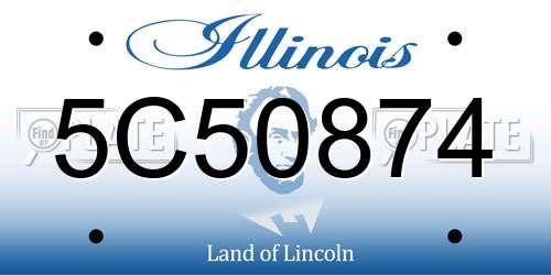 5C50874 Illinois License Plate