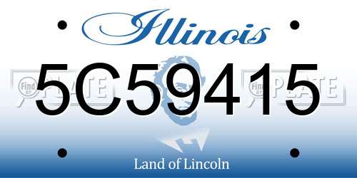 5C59415 Illinois License Plate