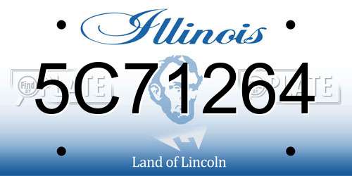 5C71264 Illinois License Plate