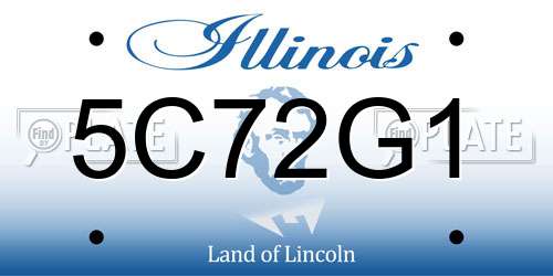 5C72G1 Illinois License Plate