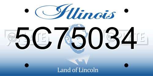 5C75034 Illinois License Plate