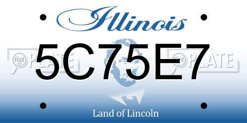 5C75E7 Illinois License Plate