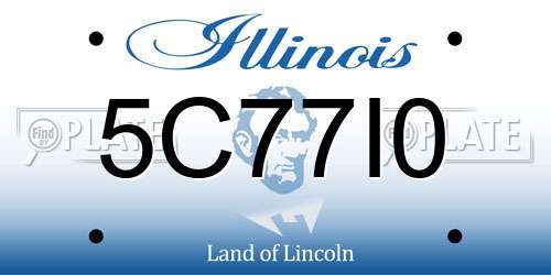 5C77I0 Illinois License Plate