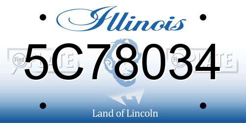 5C78034 Illinois License Plate