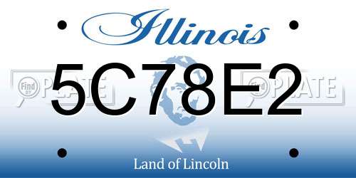 5C78E2 Illinois License Plate