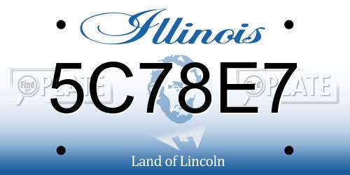 5C78E7 Illinois License Plate