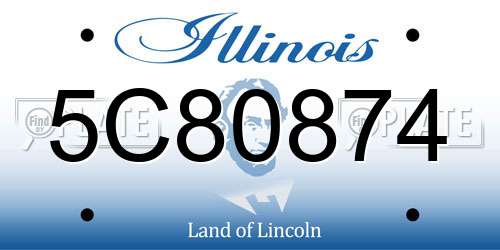 5C80874 Illinois License Plate