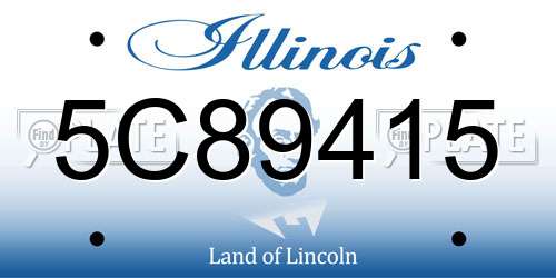 5C89415 Illinois License Plate