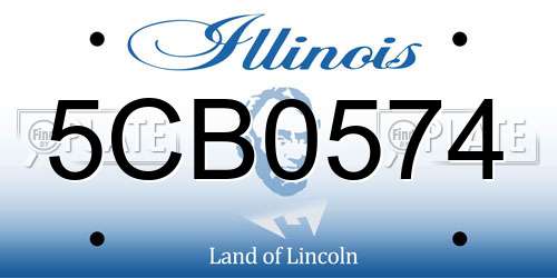 5CB0574 Illinois License Plate